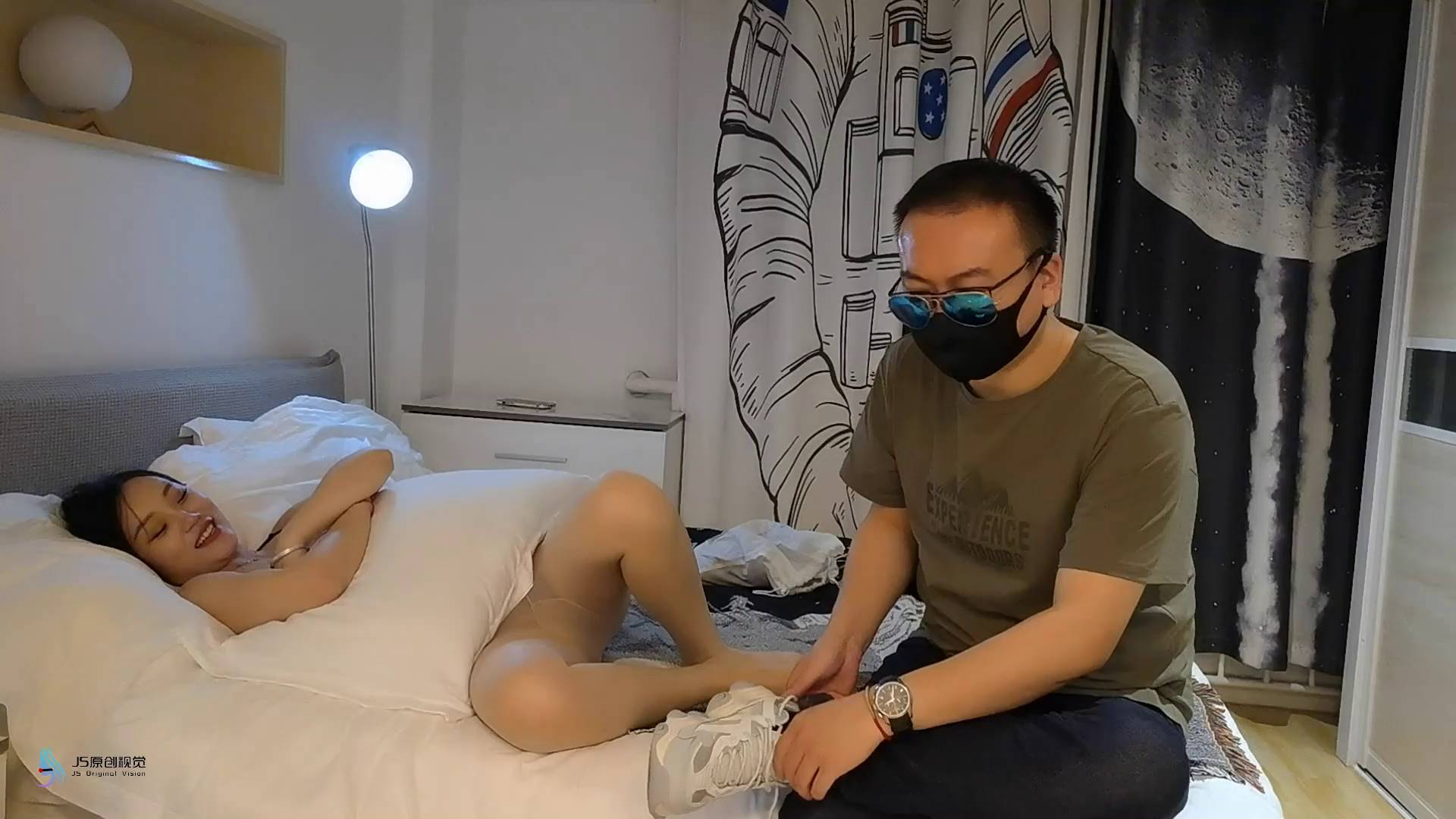 JS原创 TJ玩弄肉丝小努力~哈妮 丝袜全包捆绑丝袜堵嘴棒棒刺激GC恋足