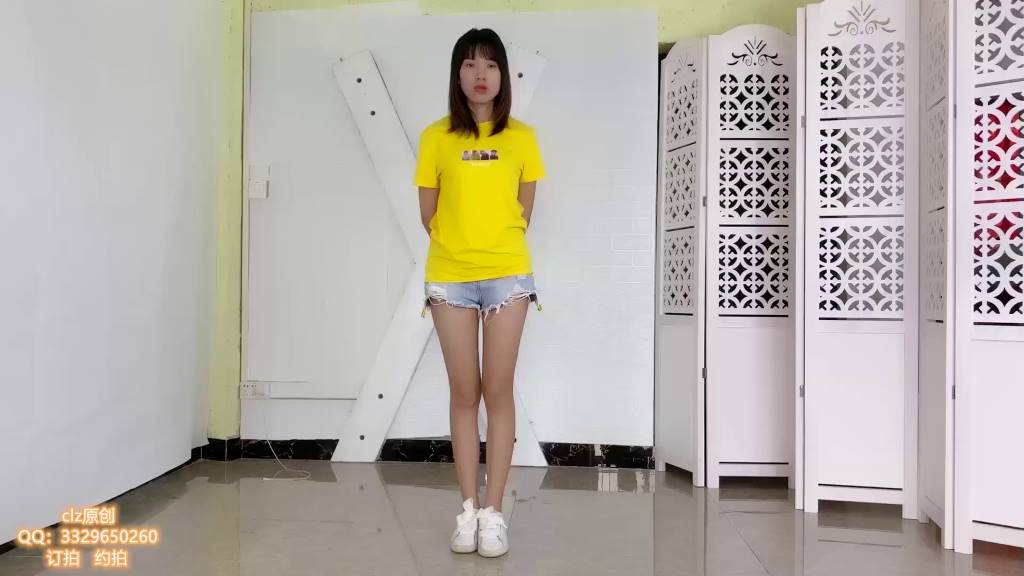 clz原创 黄衣服白棉袜股绳吊TJ后期